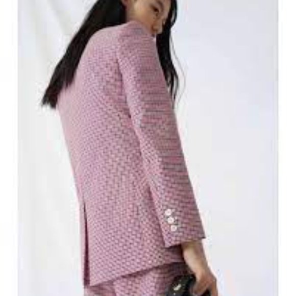 maje vic houndstooth blazer